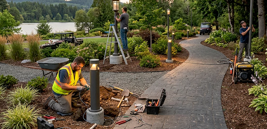 Landscape Post, Pole, and Bollard Lighting Installation in Cartersville